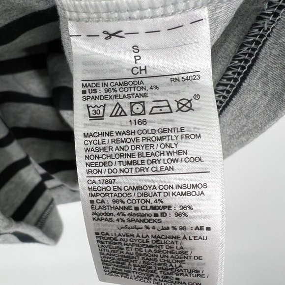 Old Navy Dress Ponte Knit Sheath Gray Black Stripe 3/4 Sleeve NWT - Picture 5 of 8